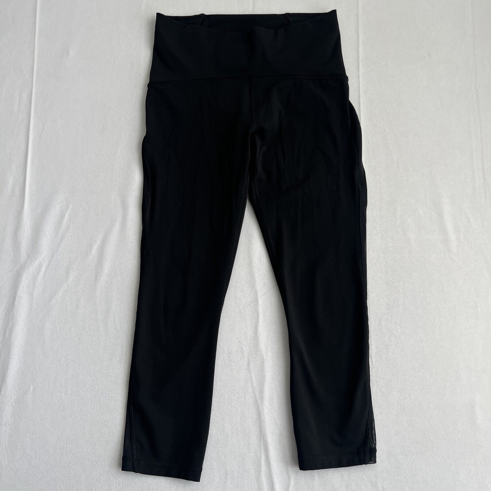 Lululemon Leggings Womens Size 6 Train Times High Rise Crop 21" Black Gym Yoga